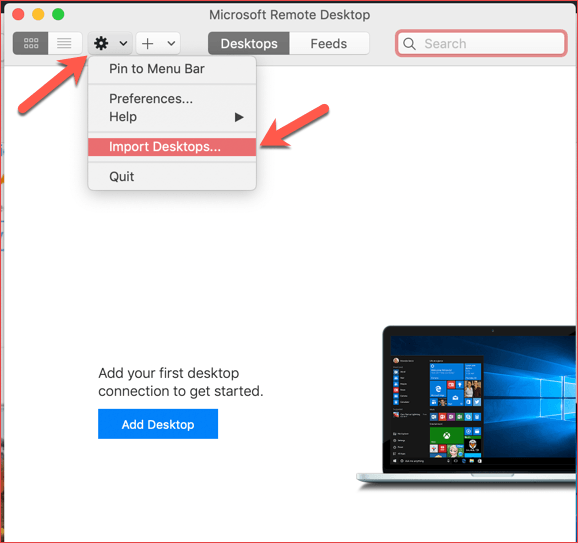 changed the remembered password for microsoft remote desktop connection on mac